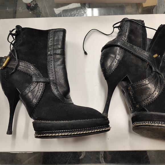 Gorgeous*Dior" authentic Leather Platform heel Boots 6 - Picture 1 of 12